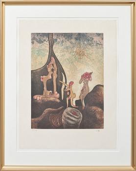 ROBERTO MATTA, färgetsning, signerad och numrerad E.A 1/10.