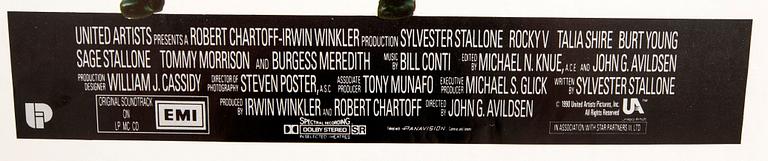 Film posters, 2 pcs, Sylvester Stallone "Rocky V", 1990, Belgium.