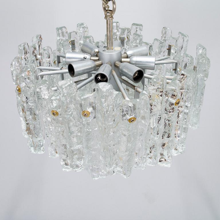 A 1960s "Ice block chandelier" by J.T Design, Kalmar, Austria.