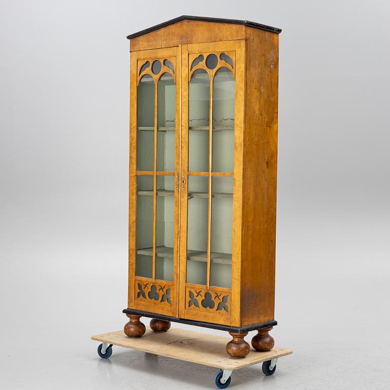 Empire, A Swedish Birch Book Cabinet, late Empire, 19th century.