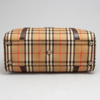BURBERRY, plaid canvas bag.