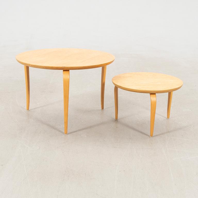 Bruno Mathsson, two "Annika" coffee/side tables for DUX, late 20th century.