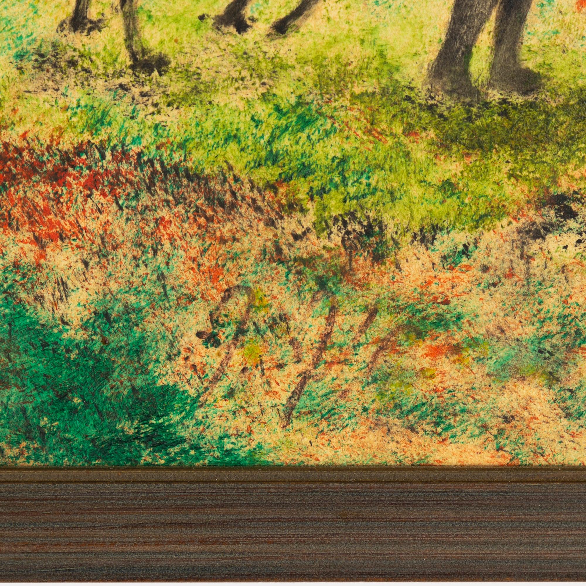 Andreas Alariesto, mixed media on paper on panel, signed.