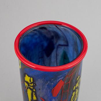 Sven-Åke Carlsson, a unique glass vase, signed.