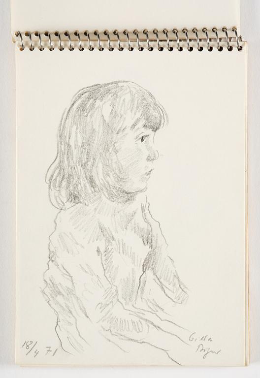 Lotte Laserstein, 4 skissböcker med blyertsteckningar.