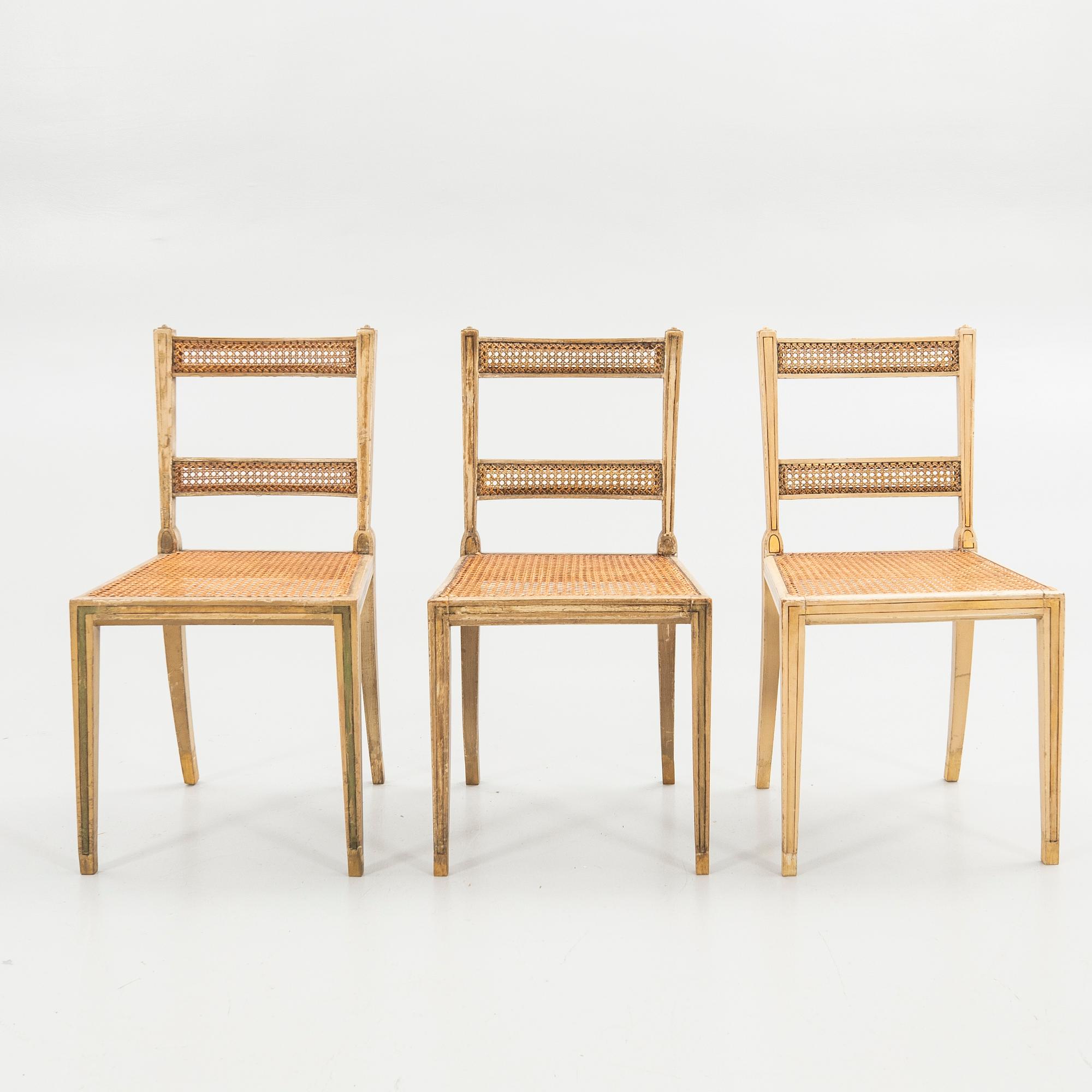 Dining chairs, 6 pcs, first half of the 19th century, England.