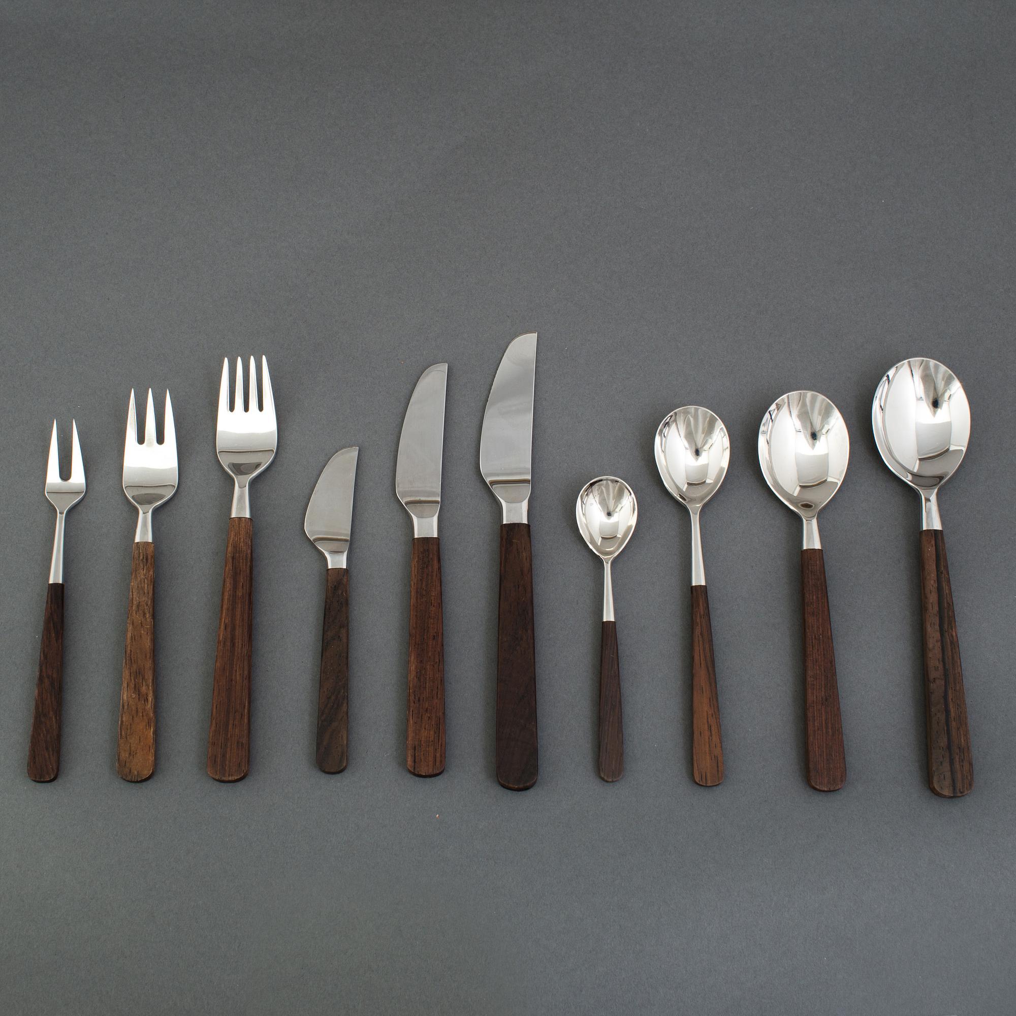 BERTEL GARDBERG, bestickuppsättning 159 dlr "Lion de Luxe", Hackman, Finland, efter 1958, schatull från Stig-Bolaget.