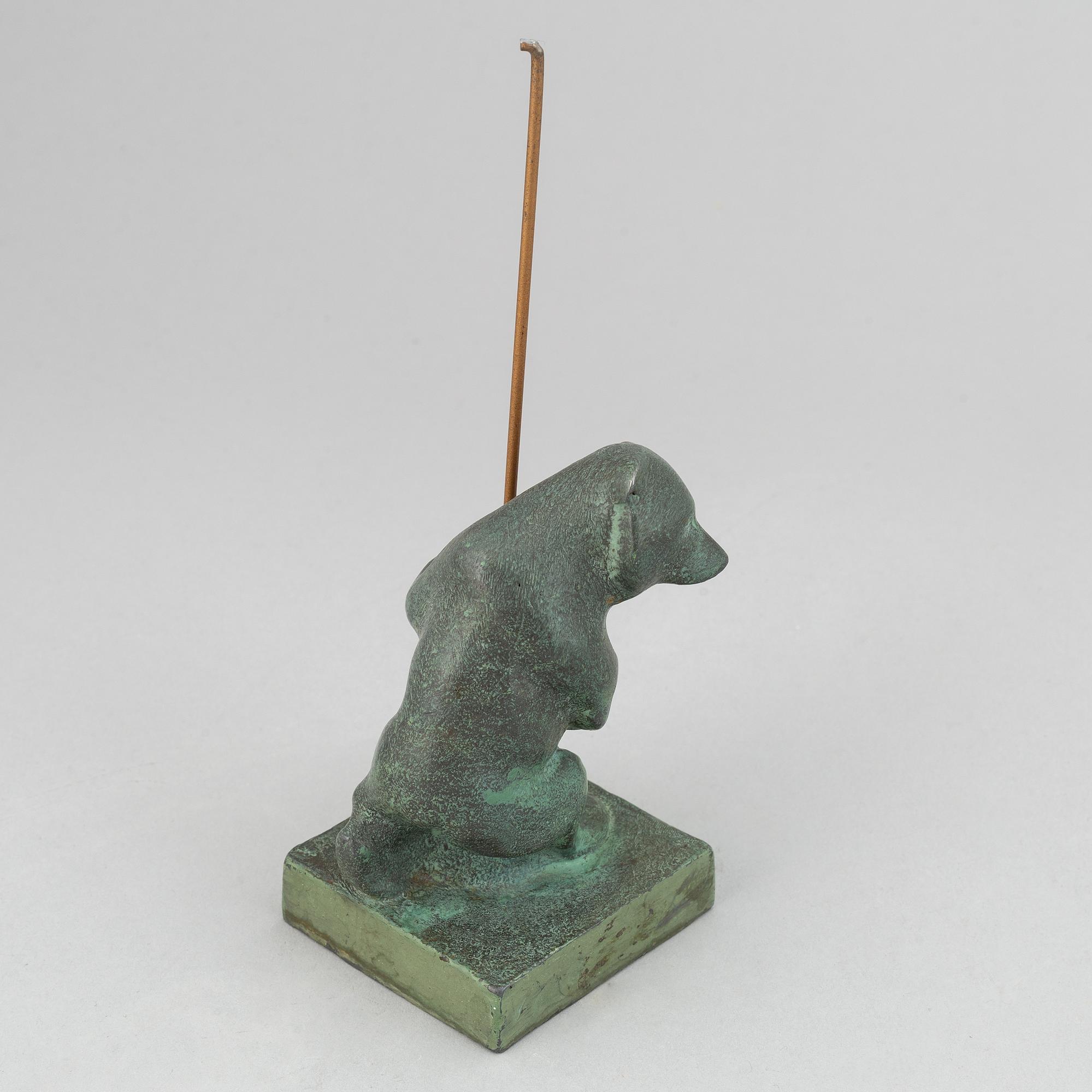 Jussi Mäntynen, sculpture, bronze, signed with stamp.