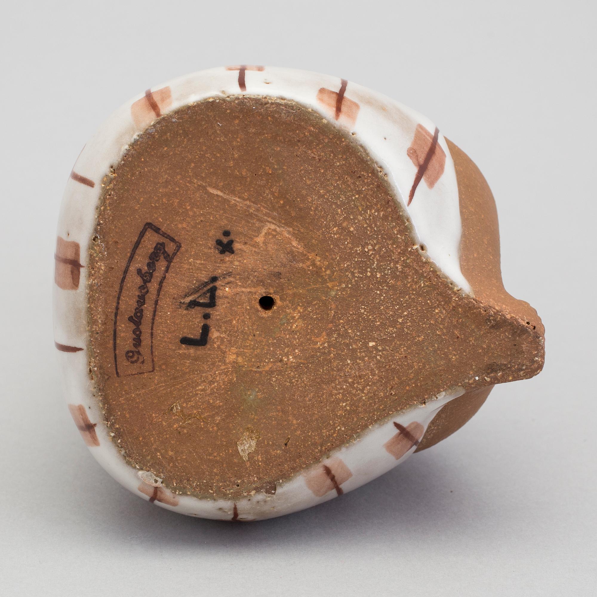 A stoneware sculpture "Charlotta" by Lisa Larson, Gustavsberg.