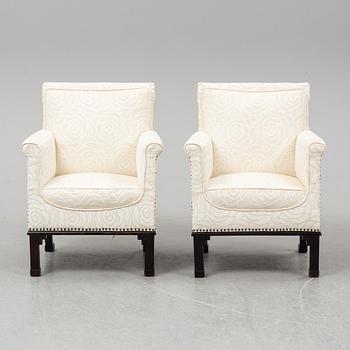 OTTO SCHULZ, tillskrivna. Fåtöljer, ett par, 1900-talets första hälft.