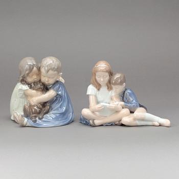FIGURINER, 2 st, porslin, Royal Copenhagen.