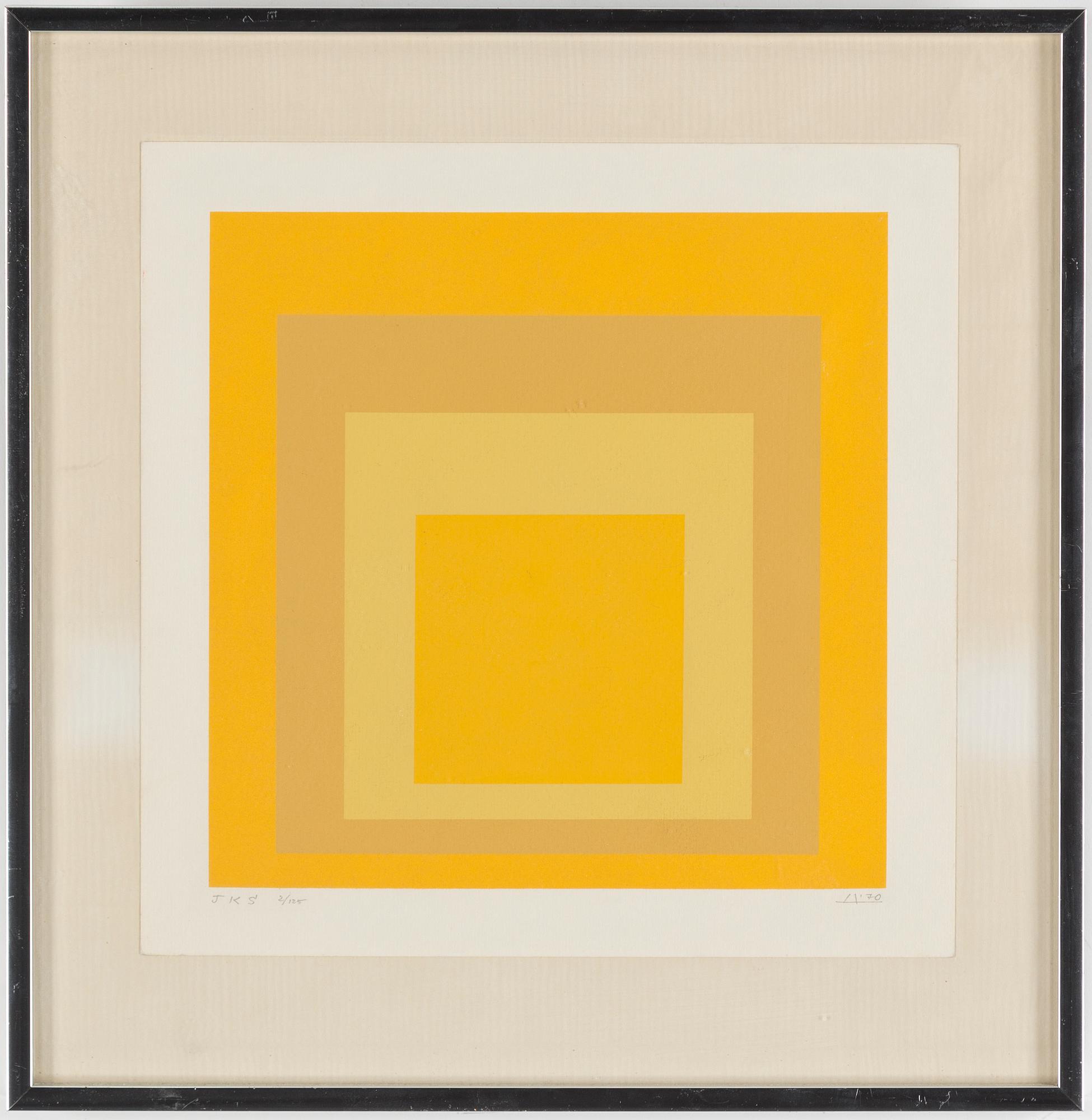 JOSEF ALBERS, serigraph, signed and numbered 2/125, dated '70.