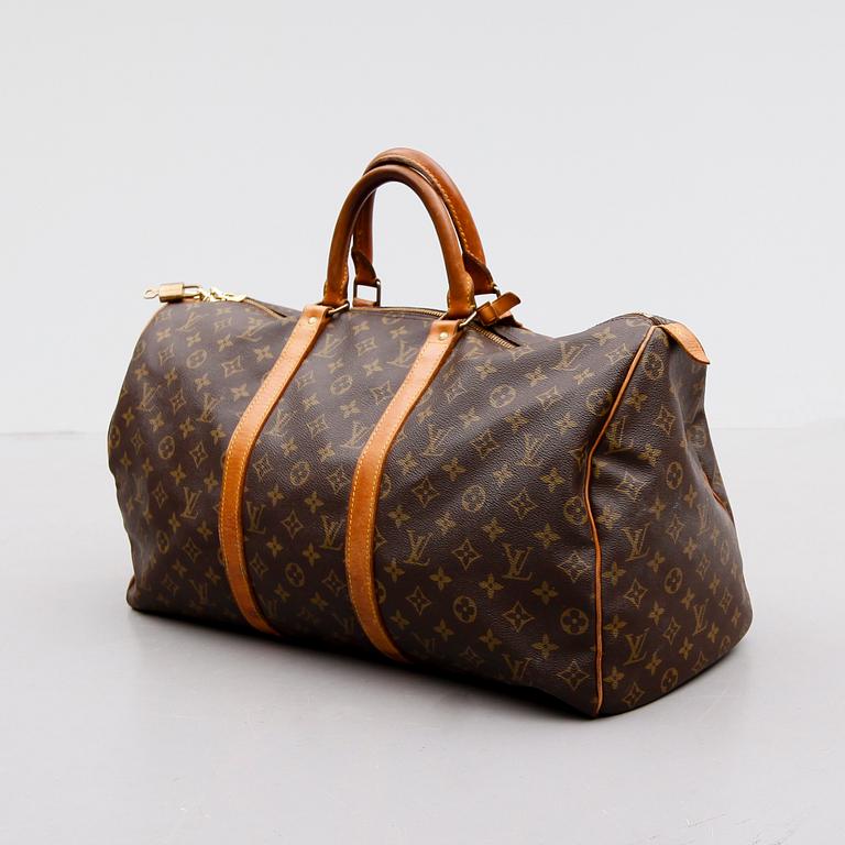 WEEKENDBAG, Louis Vuitton, möjligen "Keepall 45", 1980-tal.