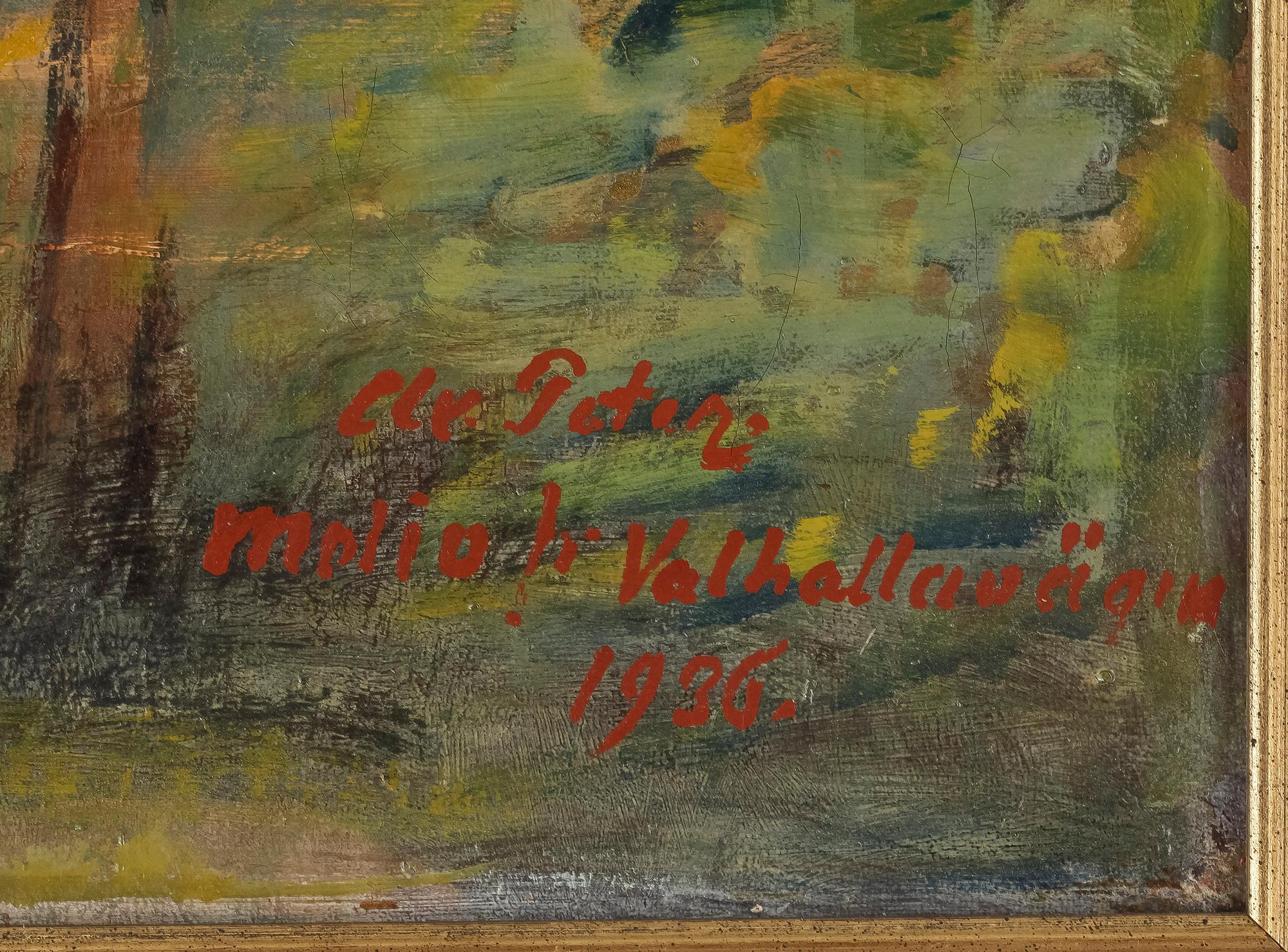 AXEL PETER, olja på duk, signerad och daterad 1936.