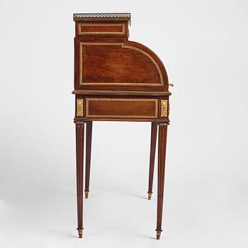 A Louis XVI gilt-bronze mounted mahogany cylinder desk by F. Schey, (master in Paris 1777).