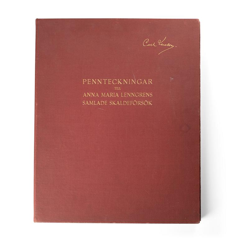 Carl Larsson, "Pennteckningar till Anna Maria Lennergrens samlade skaldeförsök" (Drawings for Anna Maria Lenngrens collected poems).