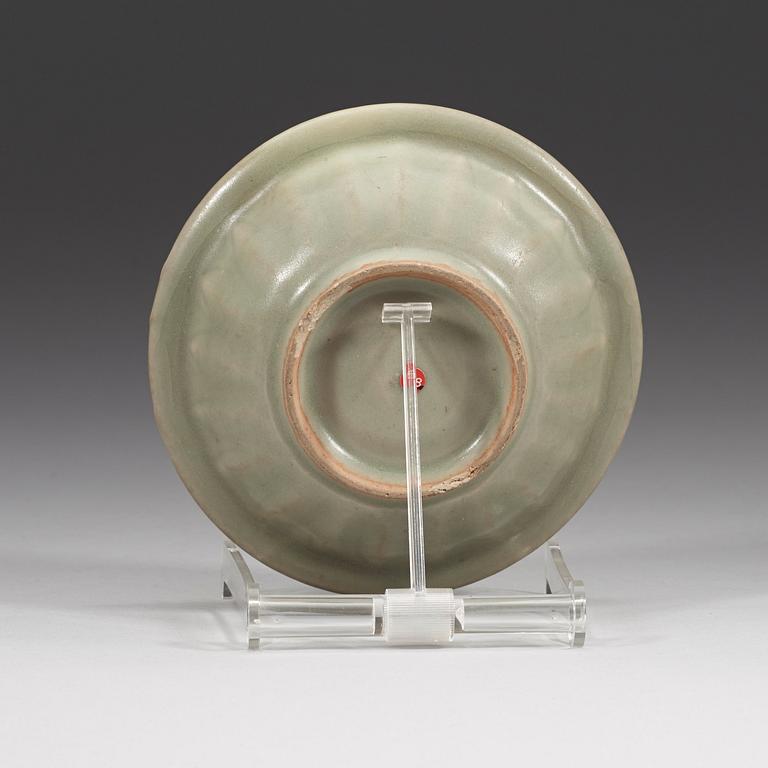 A celadon glazed dish, Ming dynasty (1368-1644).