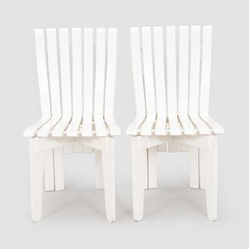 Alvar & Aino Aalto, Four 'Aurinko' (Sun-serial) garden chairs, model 910  for O.Y. Huonekalu- ja Rakennustyötehdas A.B. 1957.