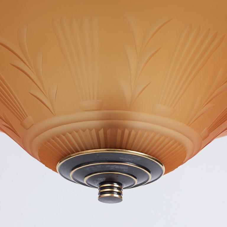 Edward Hald, a ceiling lamp,Orrefors 1920s-1930s.
