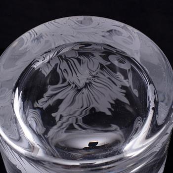 A glass vase 'Arabesque' by Versace for Rosenthal, Germany.