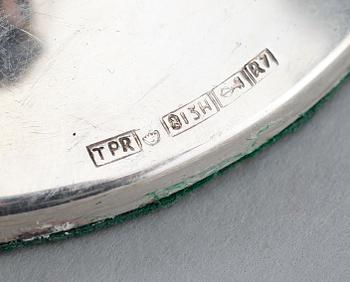 LJUSSTAKAR, 5 st, silver,bl a finska och svenska stämplar, 1900-tal.