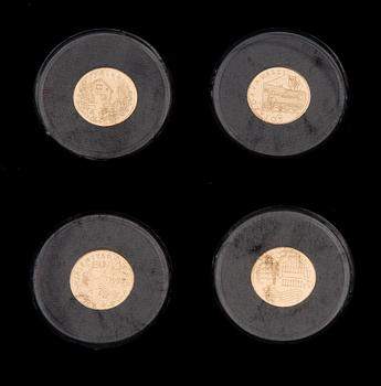 A 1900-2000s Finnish coin collection, partly gold.