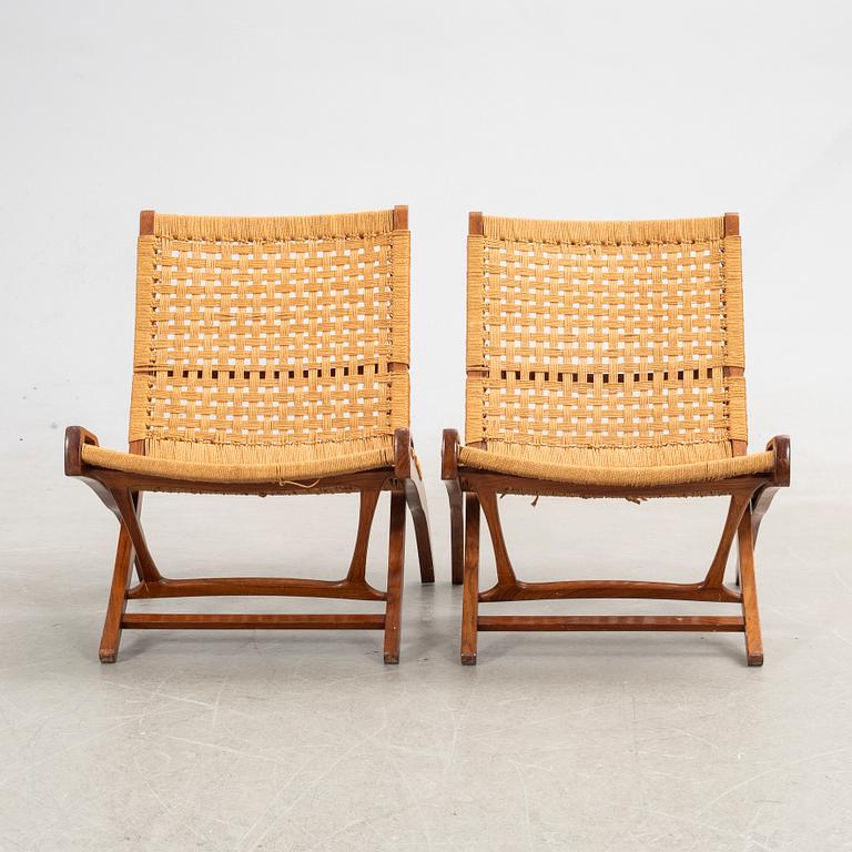 Chairs, a pair, Ebert Wels, folding chair, Yugoslavia 1960s.