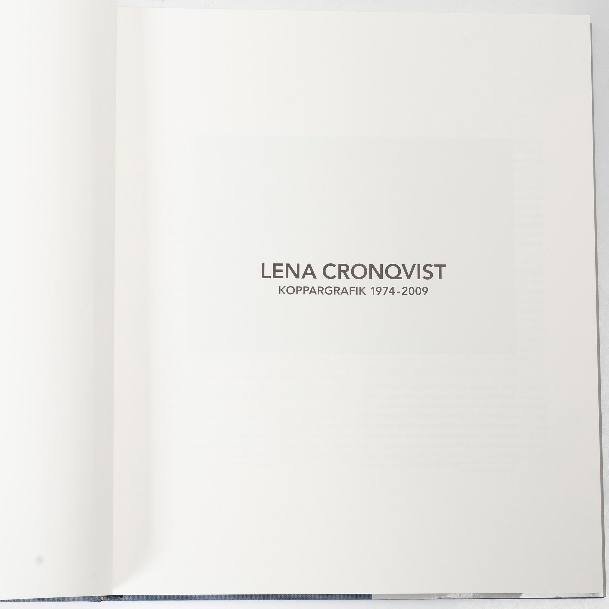 Lena Cronqvist, Catalogue raisonné, “Copper Plate Prints 1974–2009”, with “Stilleben I”, etching, signed and numbered 19/25.