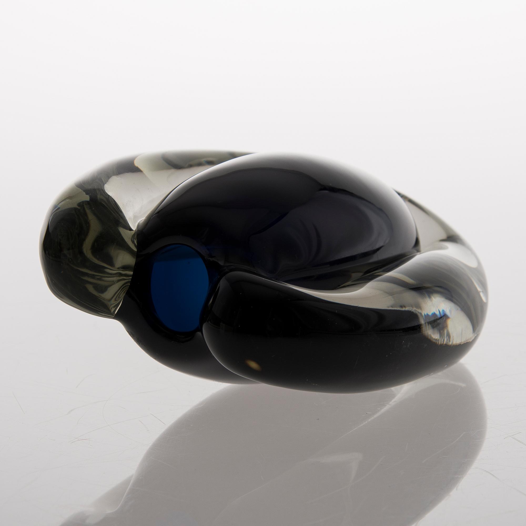 A Glass Vase, signed J. Niemi Nuutajärvi Notsjö -64.