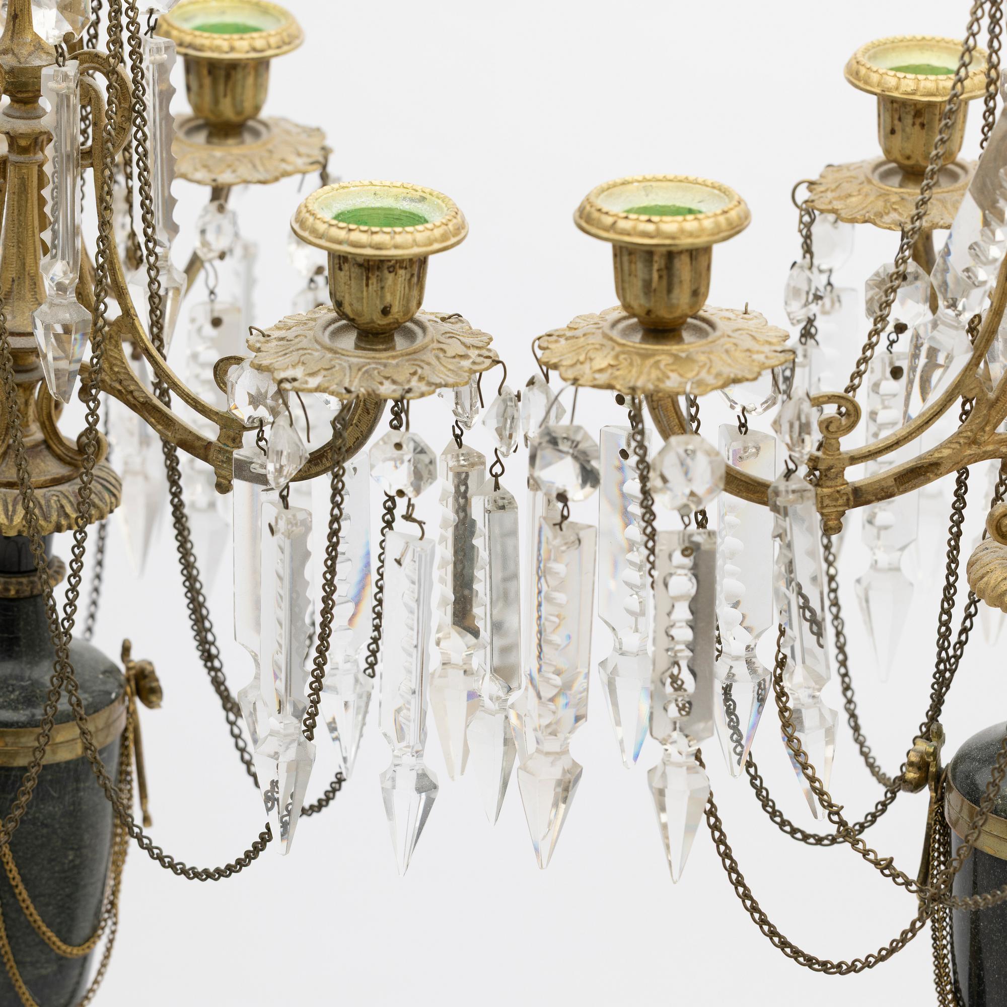 Candelabra, a pair, Osarian, late 19th century.