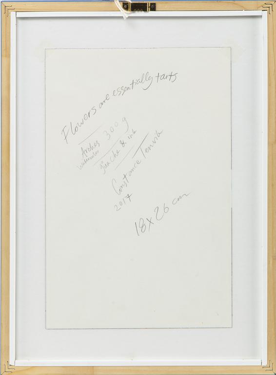 Constance Tenvik, gouache and ink on paper, signed and dated 2017 on verso.