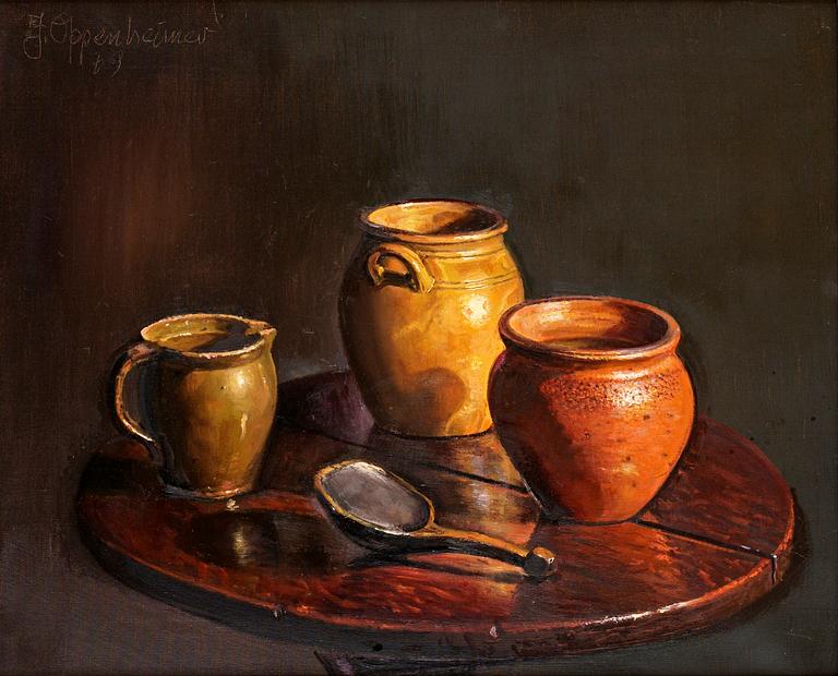 Johnny Oppenheimer, Still life with jars.
