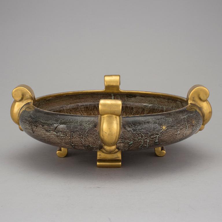 SKÅL, flintgods, Josef Ekberg Gustavsberg, 1920/30-tal.