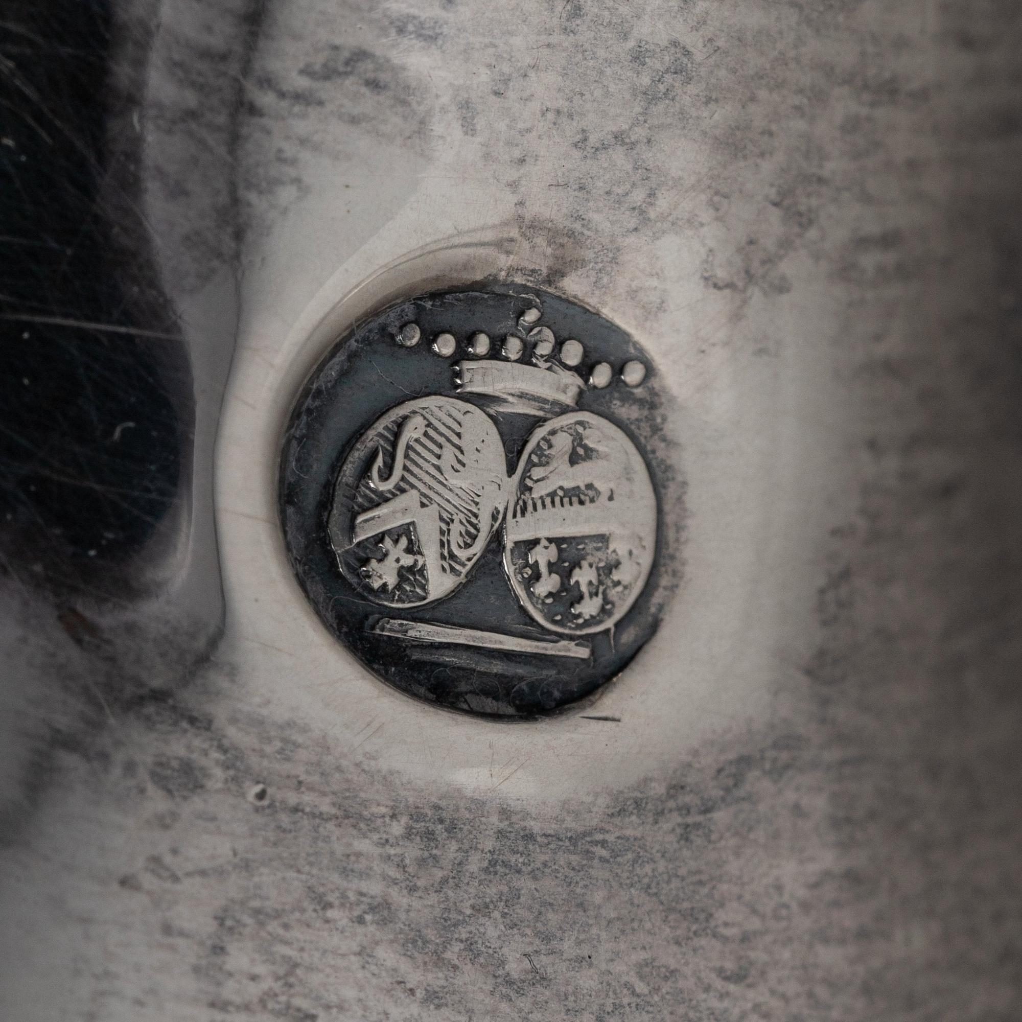 Johan Steinfort, ljusstakar, s k spelstakar, ett par, silver, Stockholm 1773. Gustavianska.