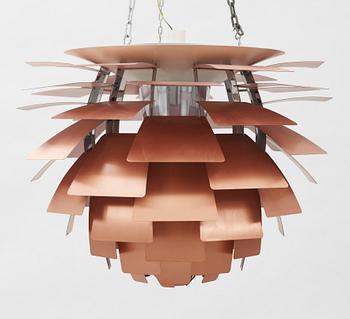 TAKLAMPA, "PH-Kotte", Poul Henningsen för Louis Poulsen. 1900-talets andra hälft. Diam 84, H 72.