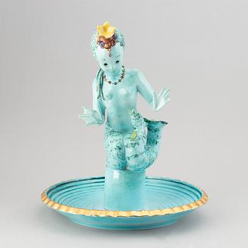 Tarcisio Tosin, a glazed ceramic centerpiece, Italy mid 20th century.