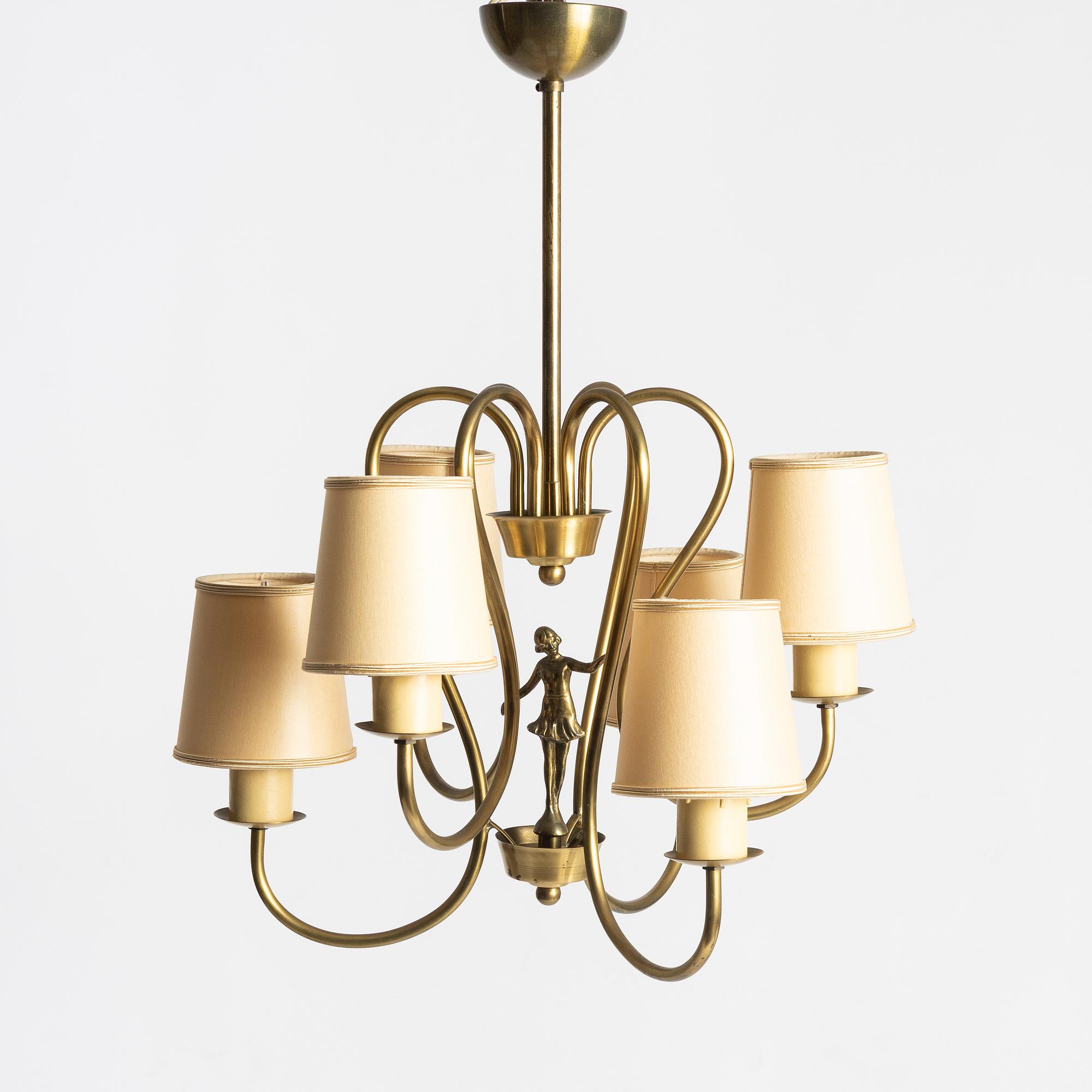 Swedish Modern, Ceiling lamp, 1940s.