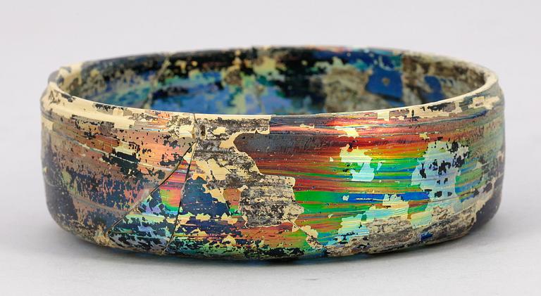 SKÅL, glas, Medelhavsområdet, troligen 500-800-talet e Kr.