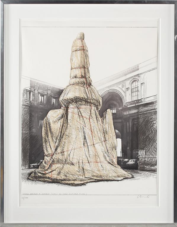 CHRISTO, färglitografi, signerad, numrerad 2321/999 delvis i trycket.