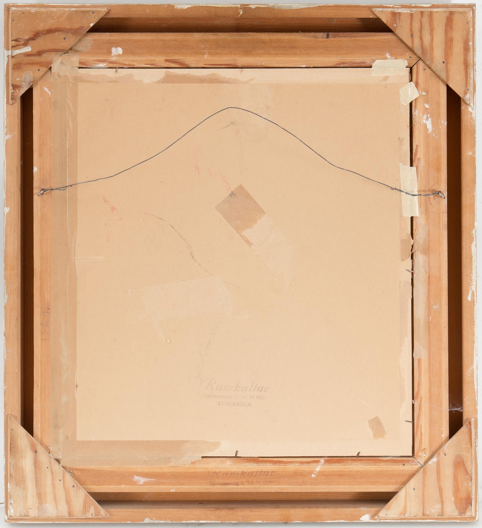 A gouache on paper by Eric Hallström, signed and dated 36.