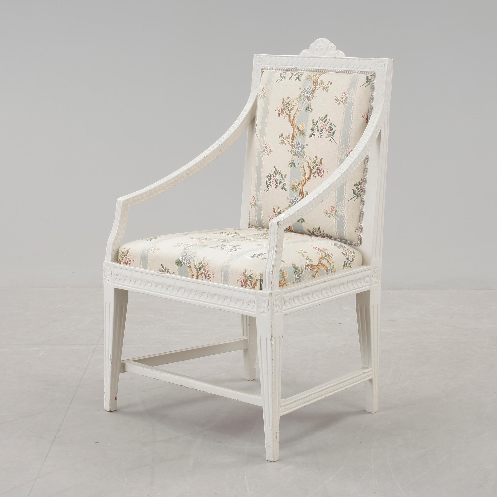 KARMSTOL, gustaviansk, 1700-talets slut.