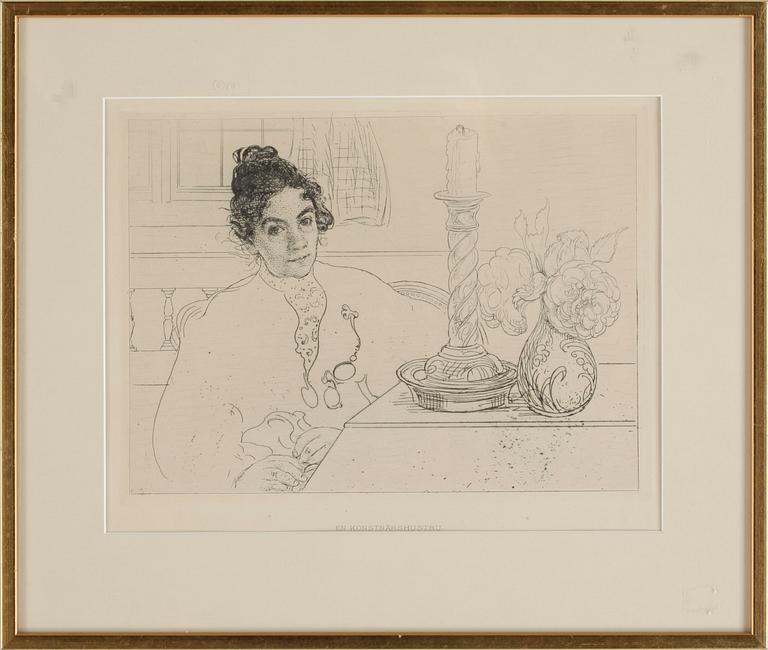 KOPPARSTICK, 4 st, Carl Larsson. 1900-talets början.