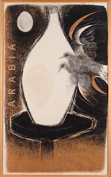 JULISTE, offset-paino, laattasigneerattu T. Wirkkala, Oy Tilgmann Ab, 1900-luvun loppupuoli.