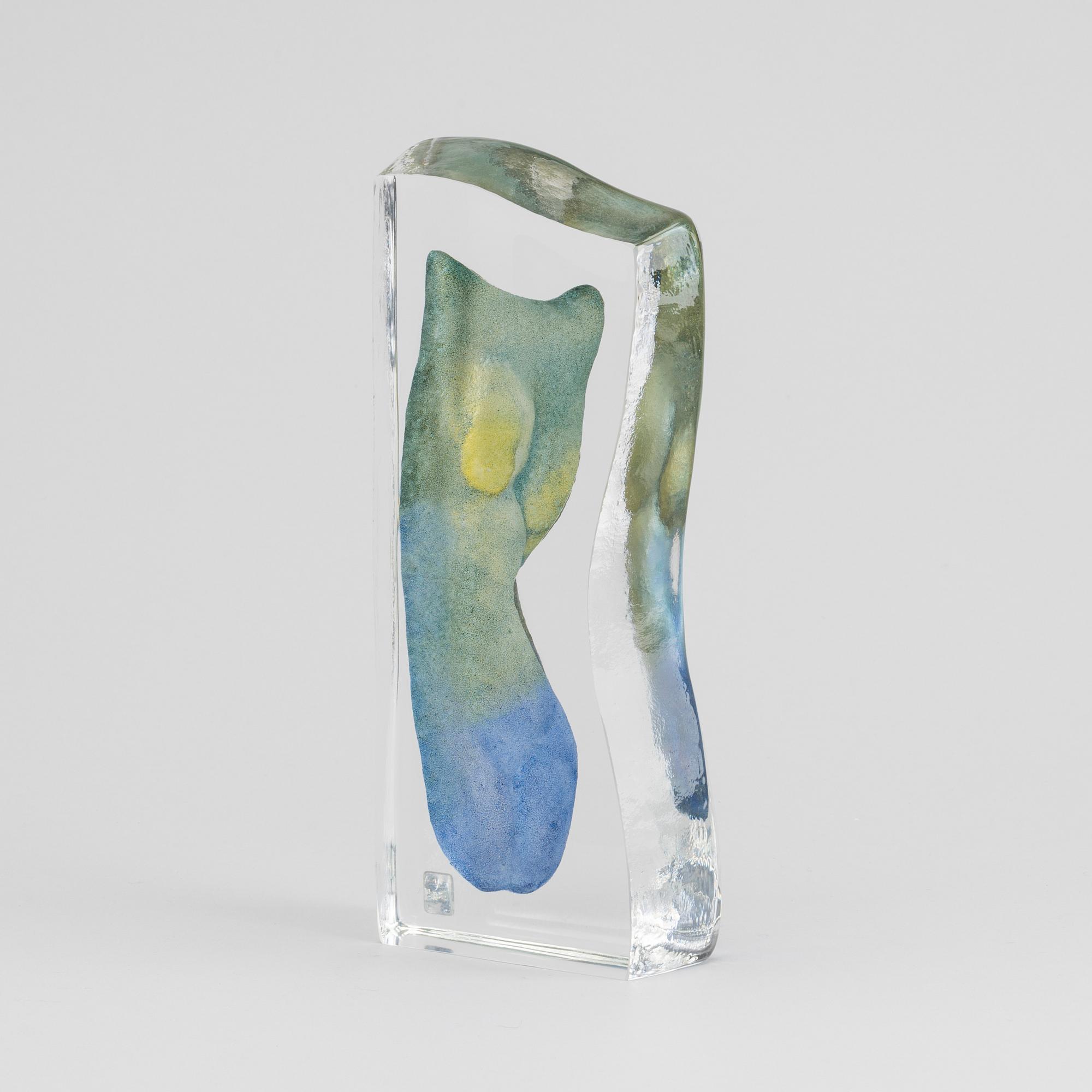 ERIKA HÖGLUND, skulptur, glas, Målerås, signerad.