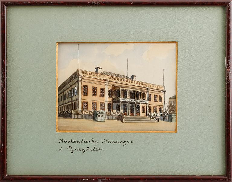 FRITZ LINDSTRÖM, 10 st, akvareller, signerade.