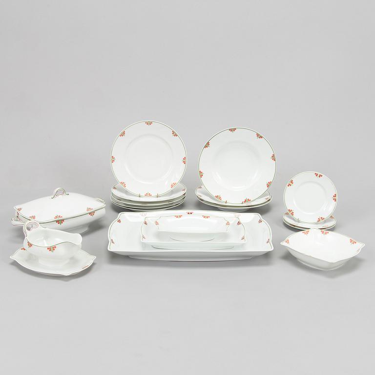 A 17-piece porcelain dinner ware for Porzellanfabrik Koenigszelt  Silesia Germany around 1920-1930s.