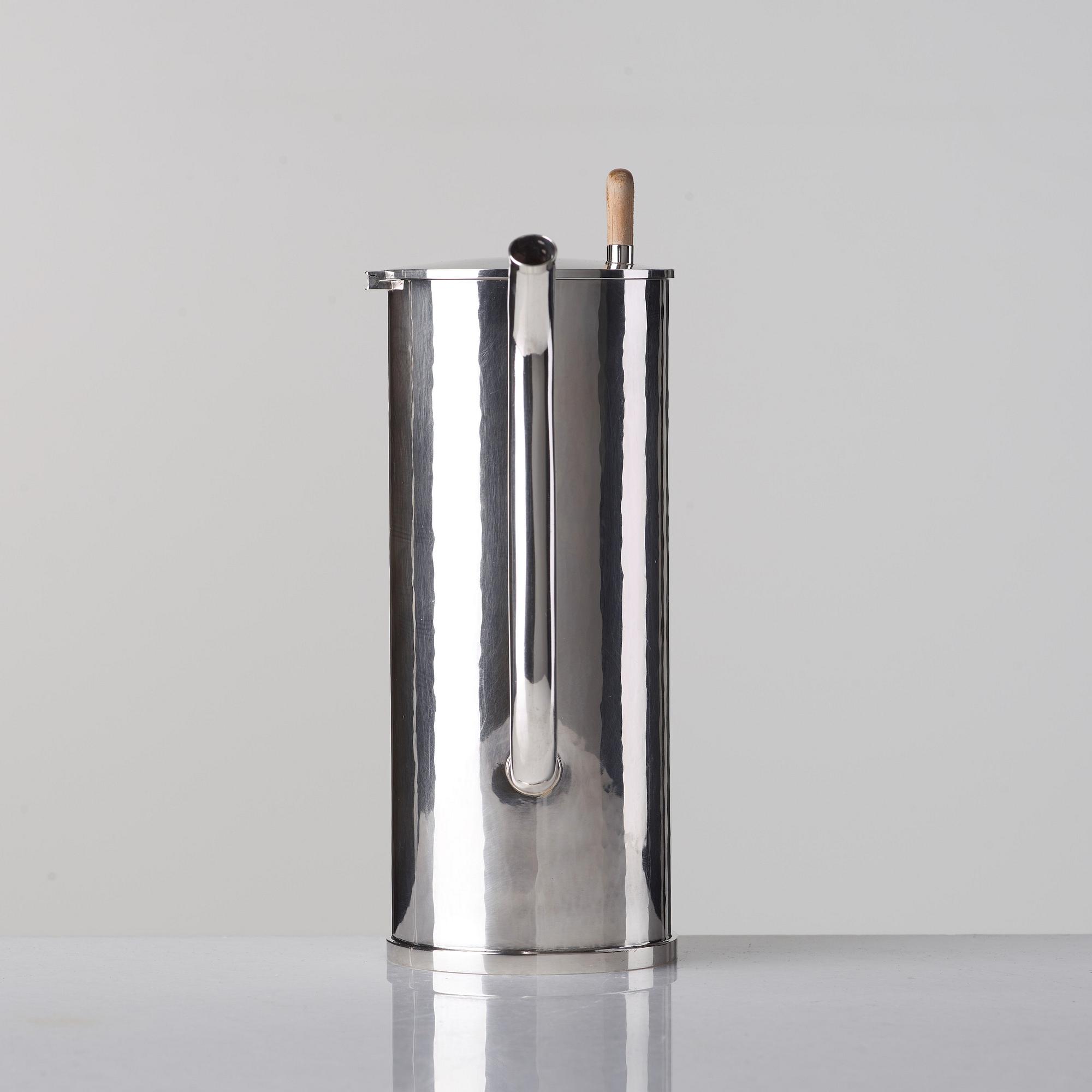 Sigurd Persson, kaffekanna, Stockholm 1984, smed Lars Munkhammar, sterling.