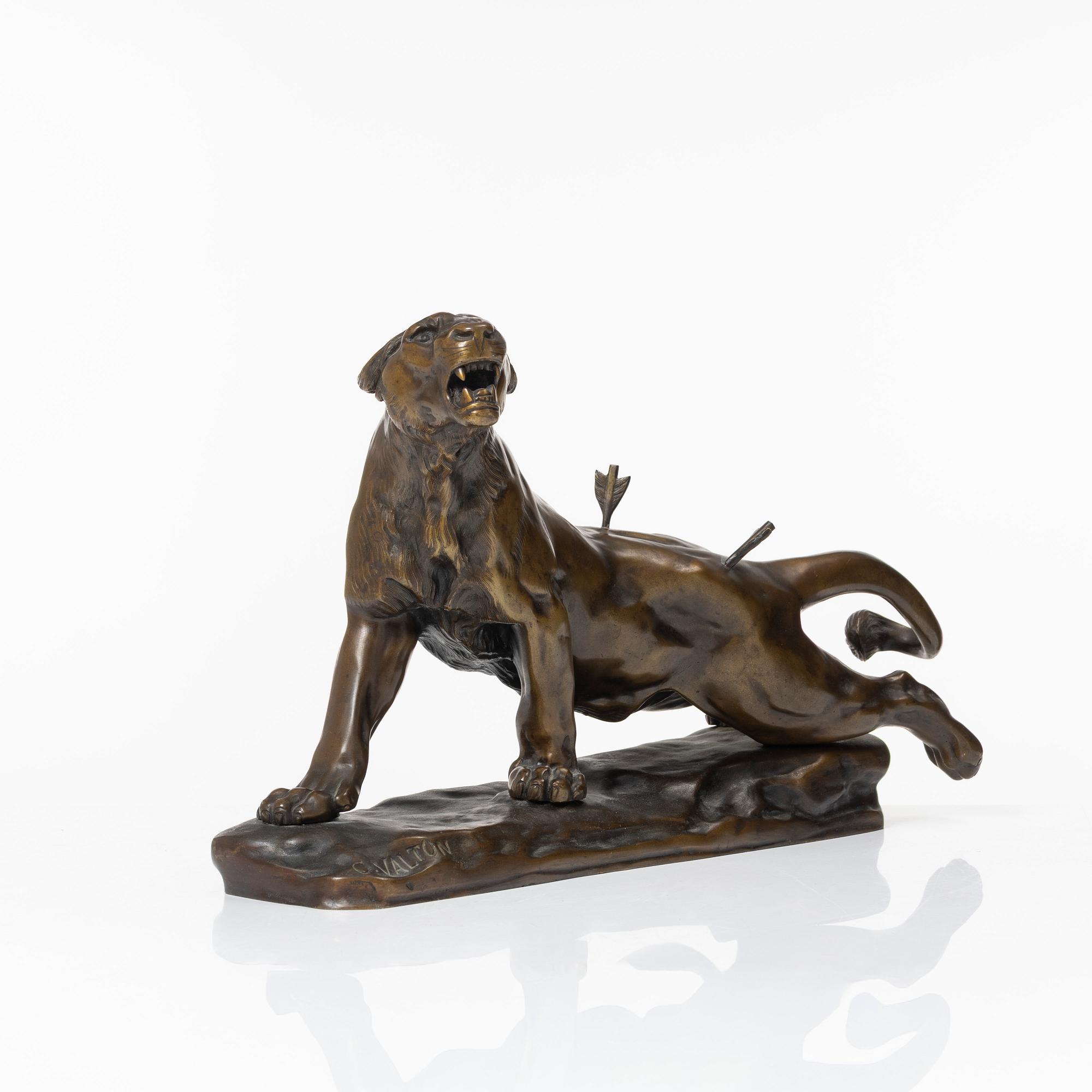Charles Valton, after., Wounded panther.