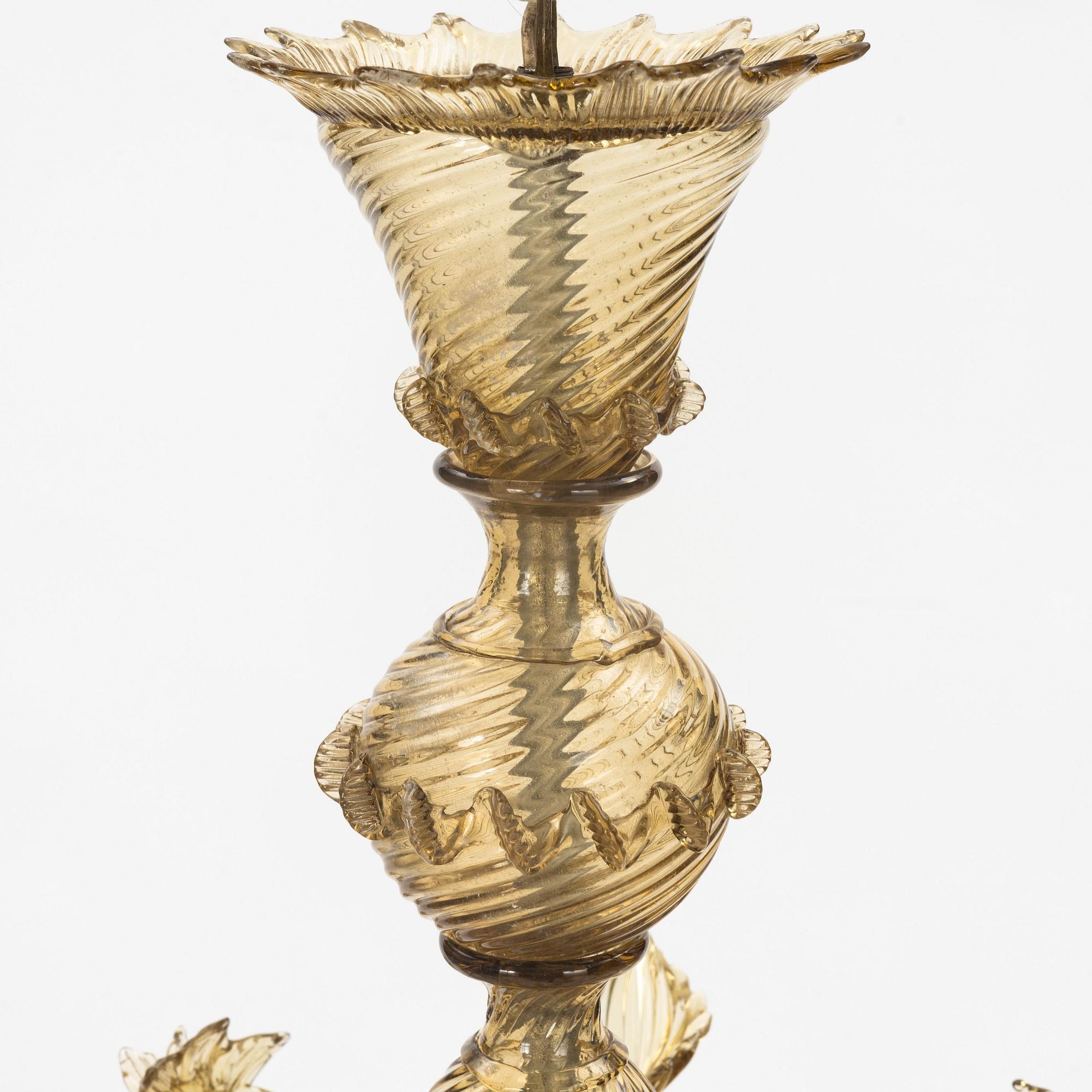 A Venetian chandelier, Italy mid 20th century.