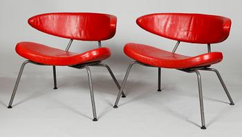 FÅTÖLJER, 1 par, 1950-/1960-tal.